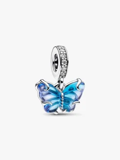 Charm Colgante Mariposa PANDORA Cristal de Murano Azul - 792698C01