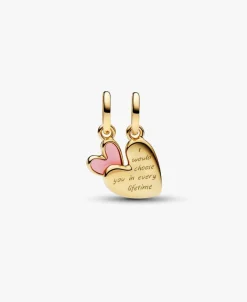 Charm Pandora Colgante Divisible Madre e Hija Rosa | 763766C01