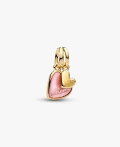 Charm Pandora Colgante Divisible Madre e Hija Rosa | 763766C01