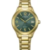 Citizen Of Collection Lady Sporty Dorado Esfera Verde 33,5 mm | FE6122-64X
