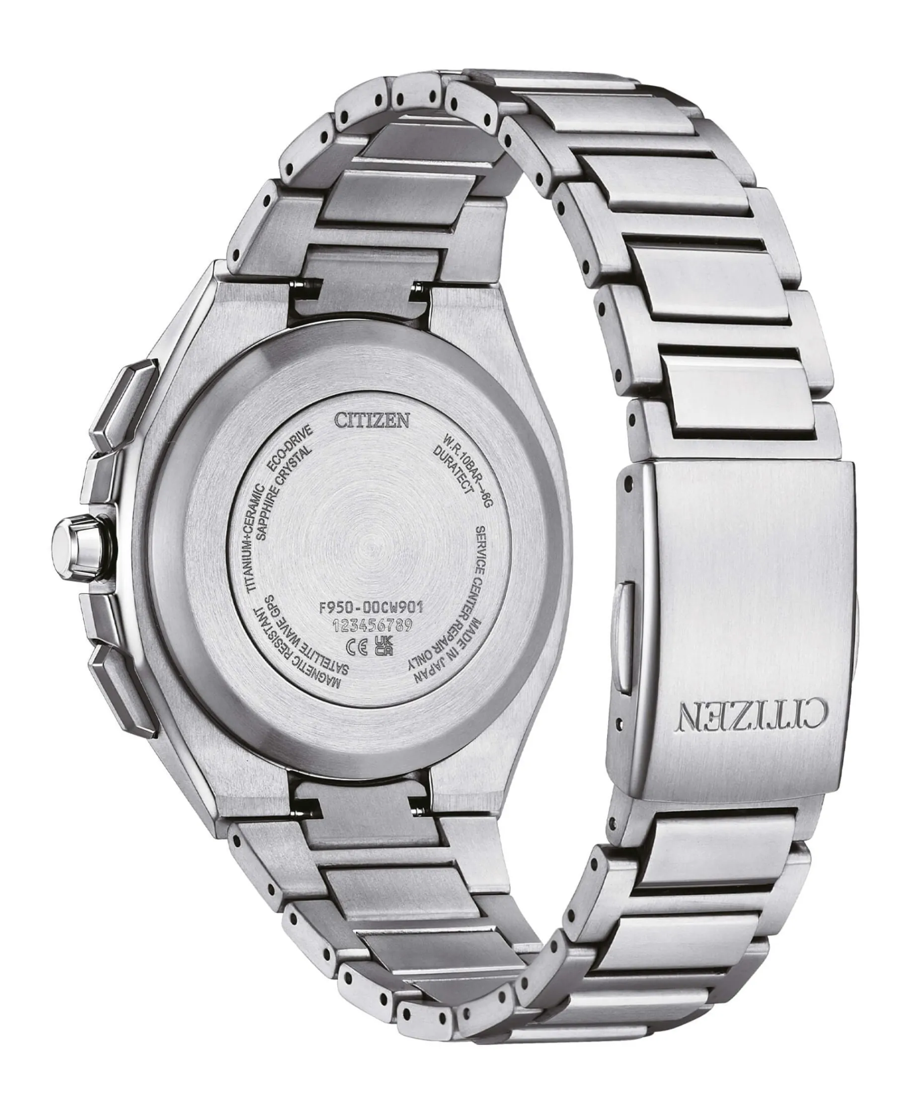 Citizen Satellite Wave Attesa Eco-Drive GPS Cronógrafo Negro Super Titanium 44 mm | CC4104-53E