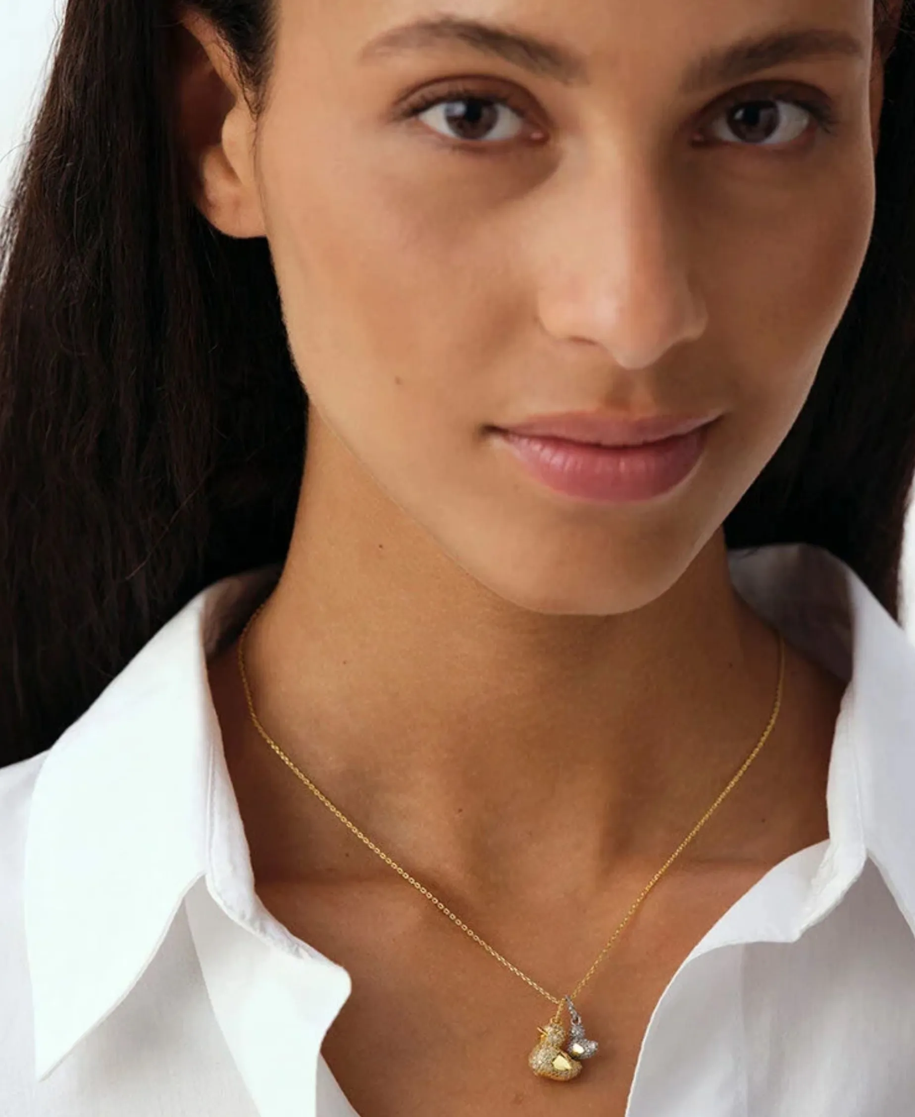 Colgante AGATHA París Mamá Pata Pavé Dorado | 02880338-137-TU