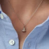 Colgante AGATHA París Patito Pavé Amuleto Cristal Plateado | 02853536-136-TU
