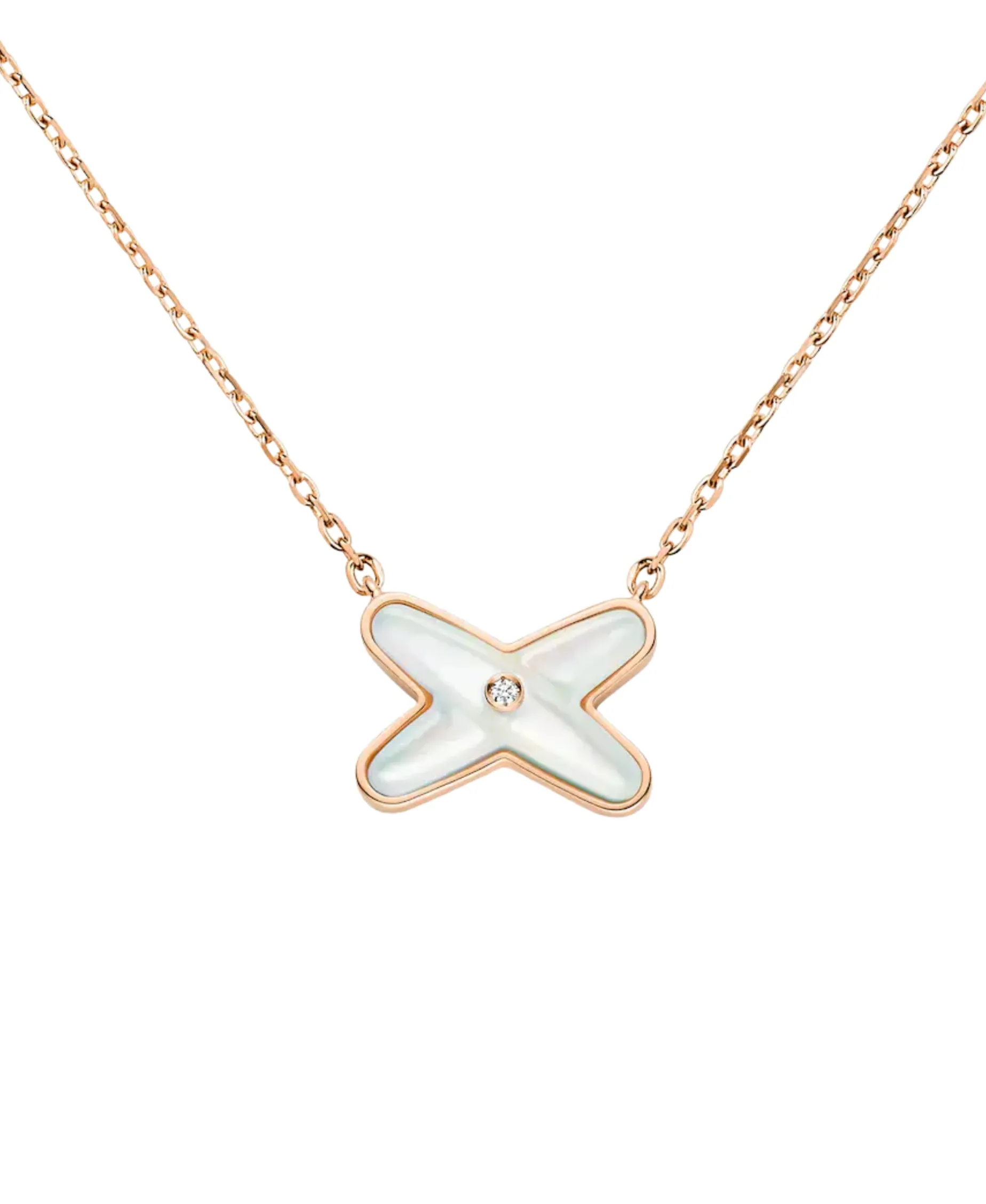 Colgante Chaumet Jeux de Liens Oro Rosa Nácar y Diamante | 082930