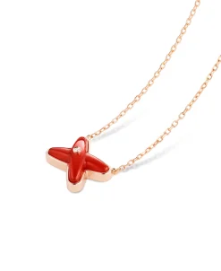 Colgante Chaumet Jeux de Liens Oro Rosa 18K y Cornalina | 085108