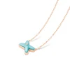 Colgante Chaumet Jeux de Liens Oro Rosa 18K Turquesa y Diamante | 082932