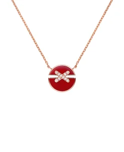 Colgante Chaumet Jeux de Liens Harmony Oro Rosa Cornalina Diamantes | 084428