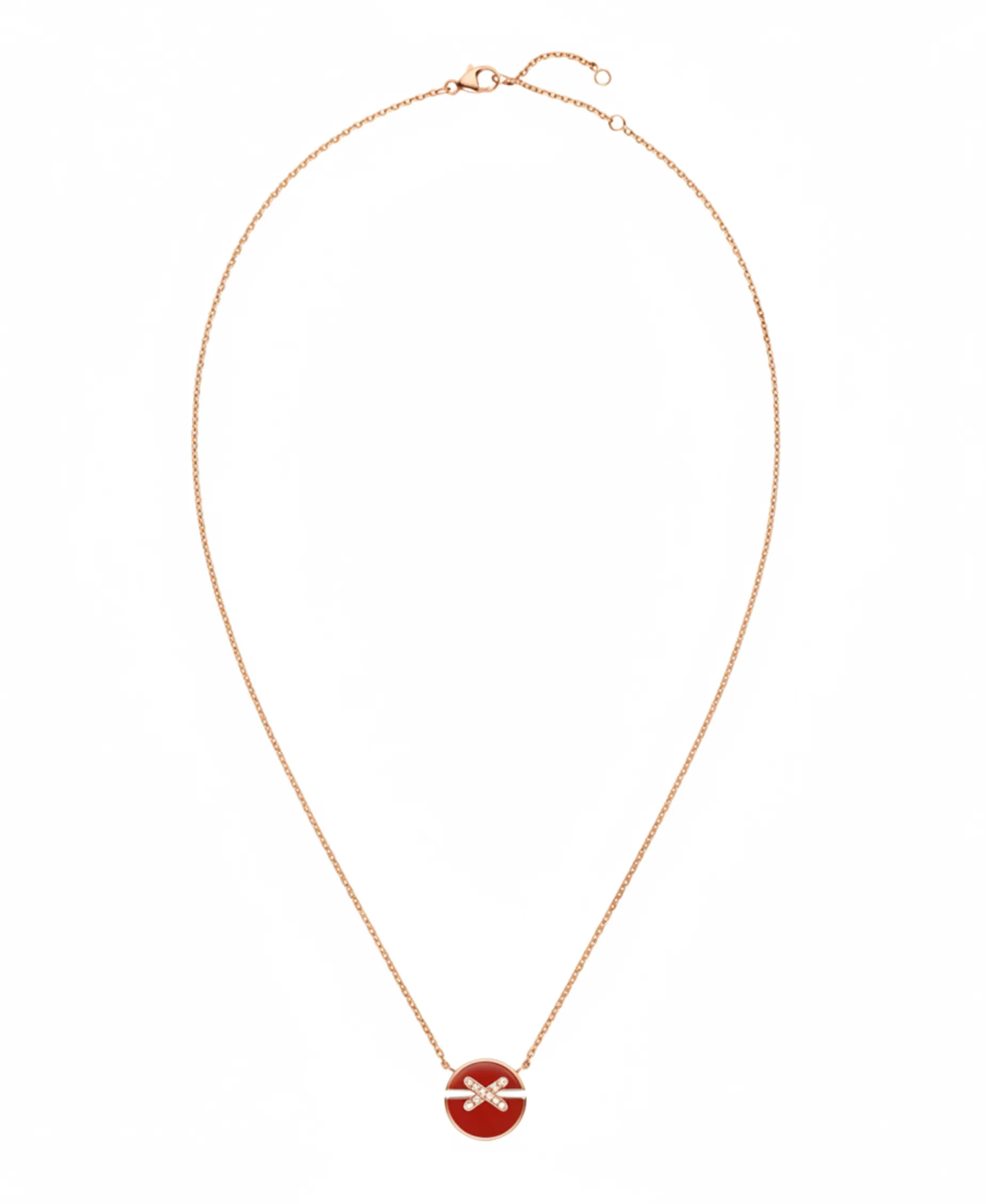 Colgante Chaumet Jeux de Liens Harmony Oro Rosa Cornalina Diamantes | 084428