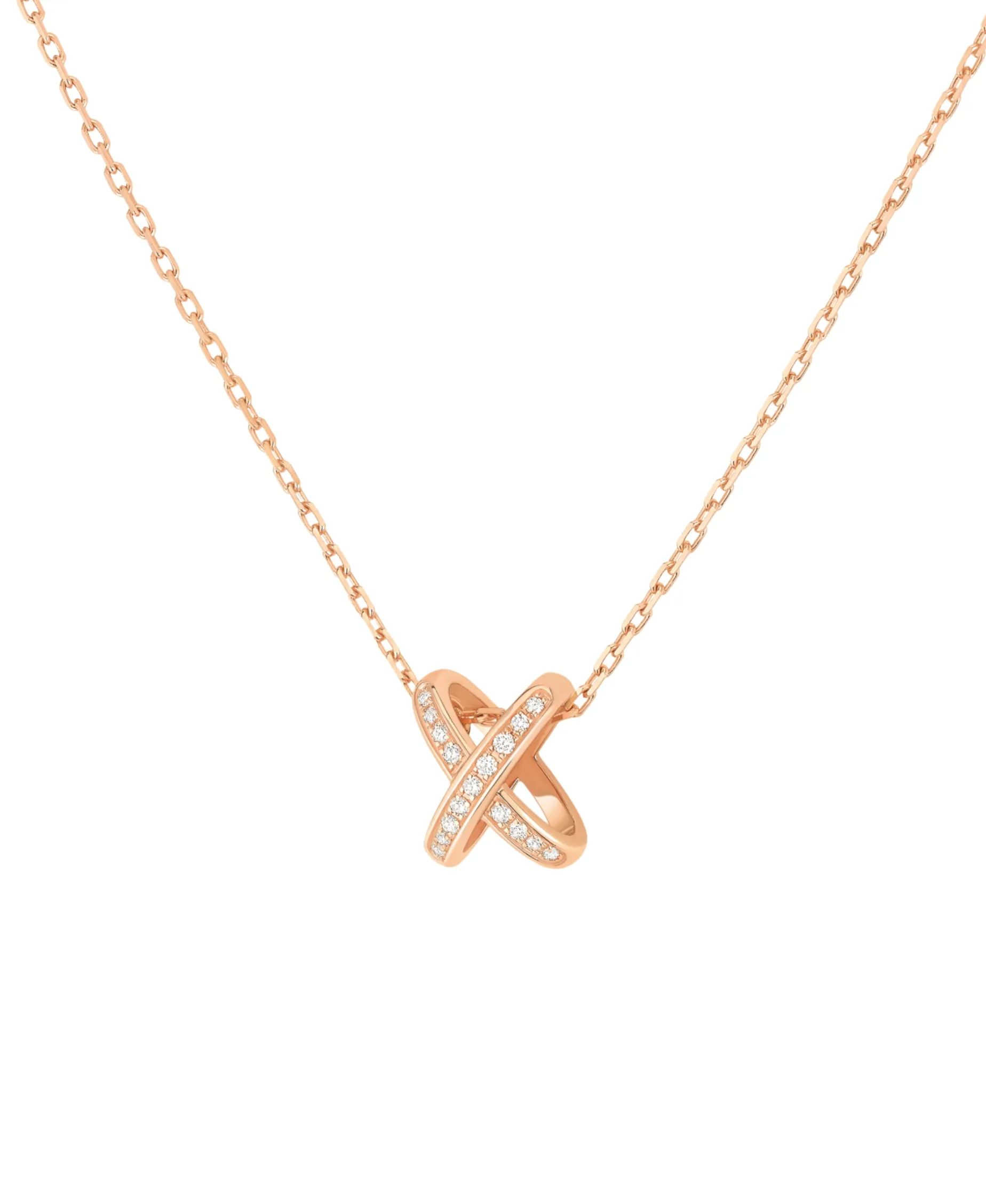 Colgante Chaumet Jeux de Liens Oro Rosa 18K y Diamantes | 082216