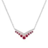 Colgante Chaumet Joséphine Aigrette Oro Blanco 18K Rubíes y Diamantes | 085531