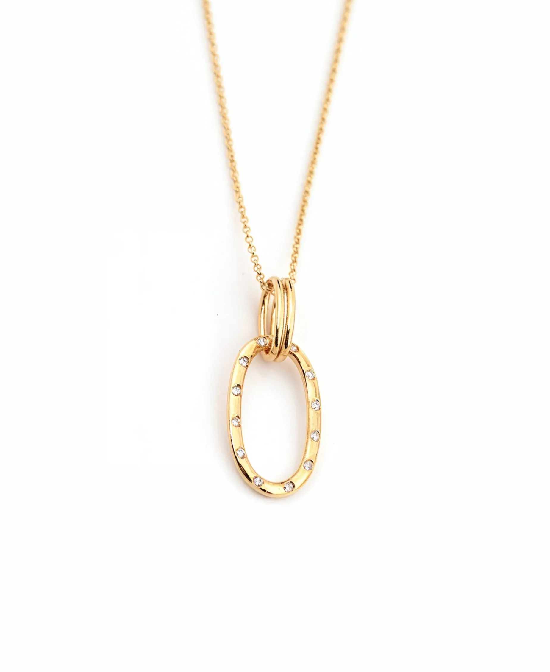 Colgante con Diamantes en Oro Amarillo