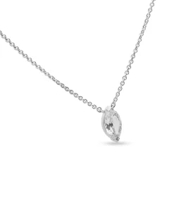 Colgante con Diamante Talla Marquise 0,68 cts en Oro Blanco