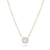 Colgante con Roseta de Diamantes en Oro Rosa