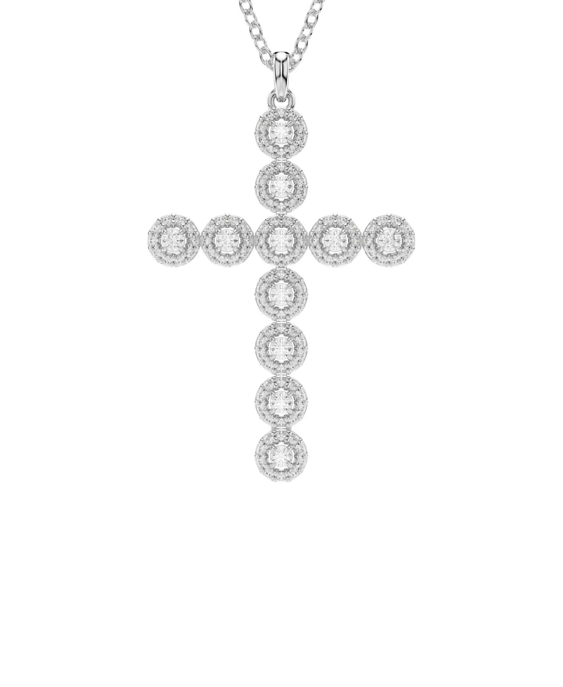 Colgante Cruz Swarovski Insigne Baño Rodio Circonitas | 5675573