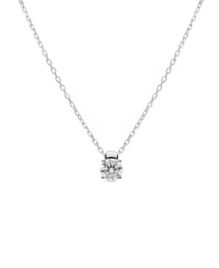 Colgante Diamante Solitario 0,44 cts en Oro Blanco