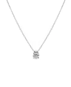 Colgante Diamante Solitario 0,31 cts en Oro Blanco