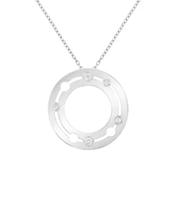 Colgante Dinh Van Pulse Oro Blanco y Diamantes 18K | 728512
