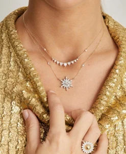 Colgante Estrella Baguette DELCERRO Plata y Oro | 10917