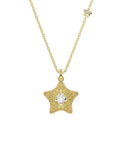 Colgante Estrella Swarovski Sublima Dorado Con Cristales y Circonita | 5755280