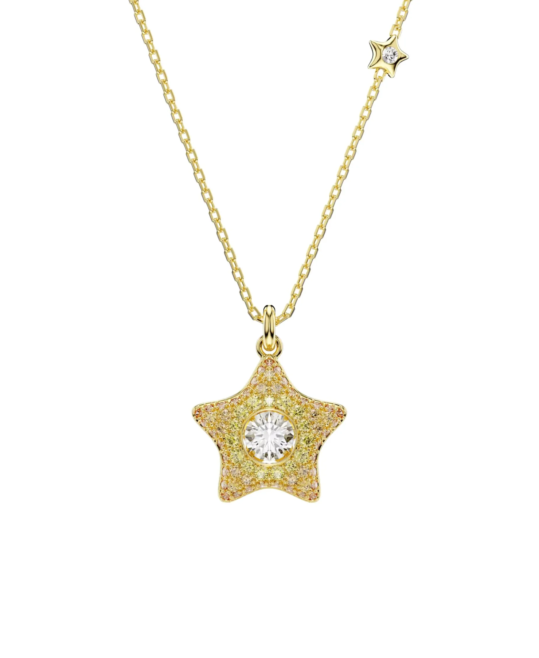 Colgante Estrella Swarovski Sublima Dorado Con Cristales y Circonita | 5755280