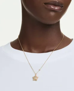 Colgante Estrella Swarovski Sublima Dorado Con Cristales y Circonita | 5755280