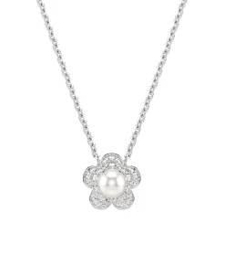Colgante Flor Ariana Grande x Swarovski Baño de Rodio Cristales y Perla | 5755817