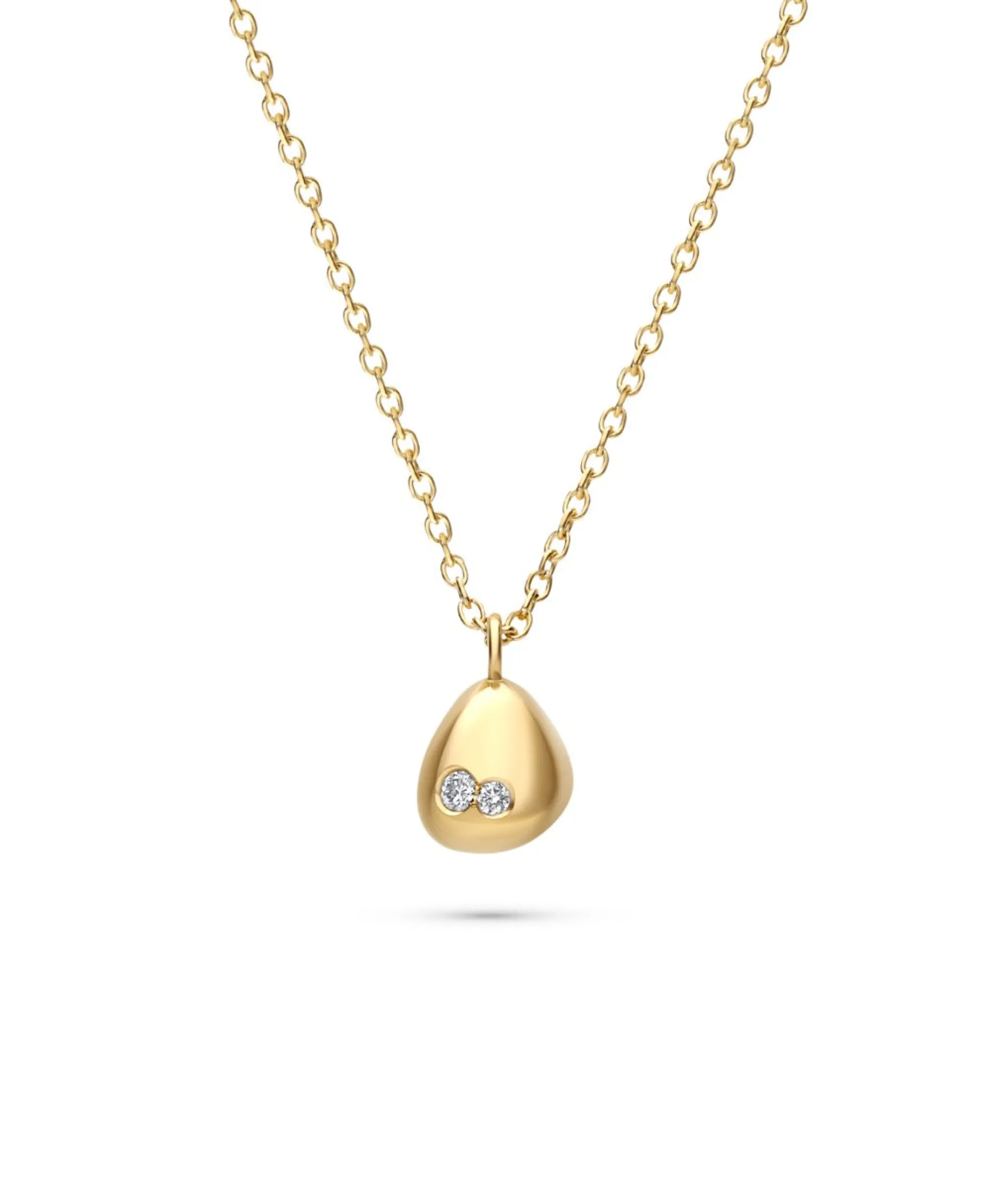 Colgante Gota con Diamantes en Oro Amarillo