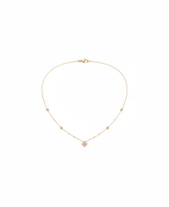 Colgante Gucci Flora Mini Diamantes y Oro Rosa | YBB70239300100U
