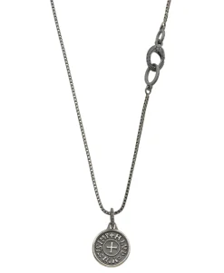 Colgante Marco Dal Maso Moneda en Plata Pulida y Oxidada | AGCL101-01BVW