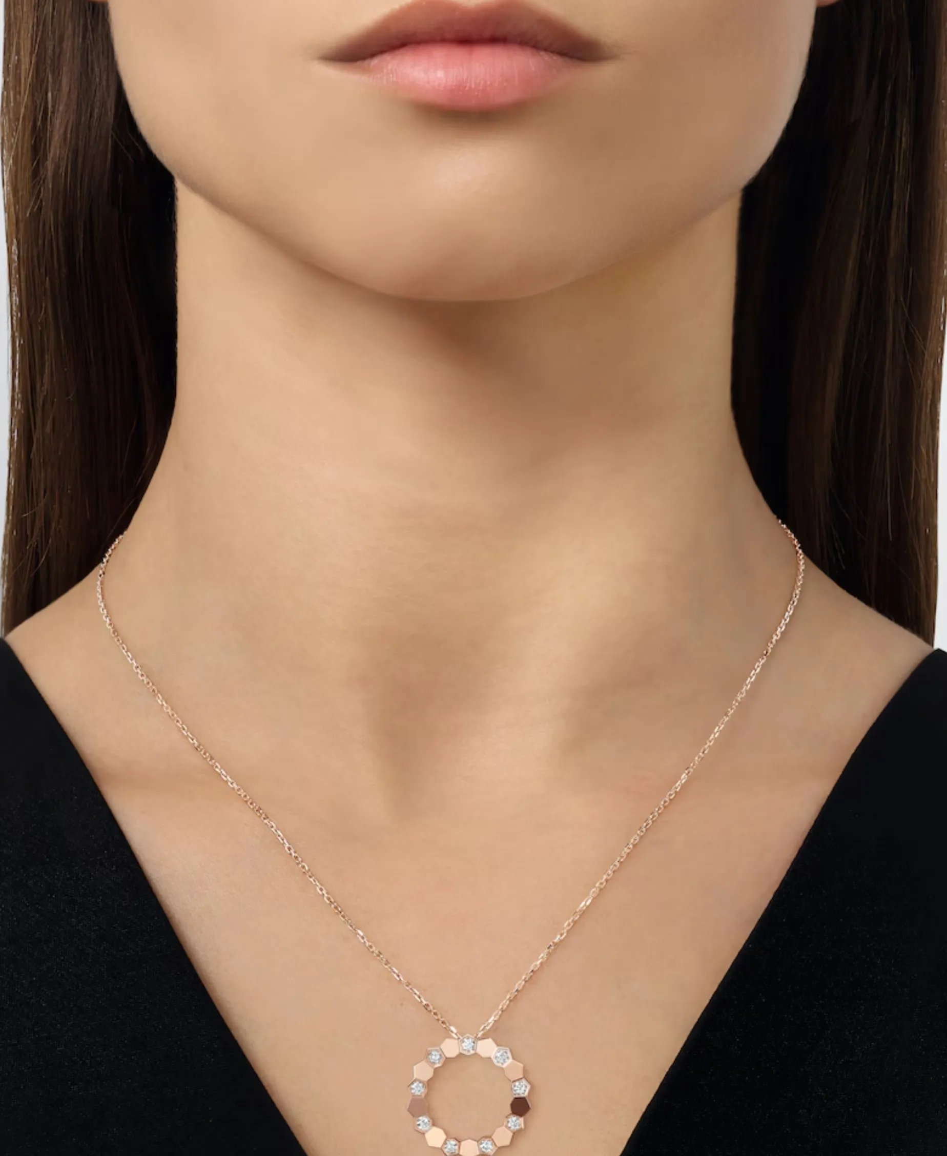Colgante Mediano Bee de Chaumet Oro Rosa y Diamantes | 085731