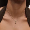 Collar con Colgante inicial A PDPAOLA Plata Baño Rodio | CO02‑B74‑U