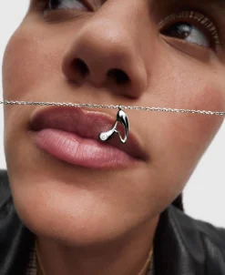 Collar con Colgante inicial A PDPAOLA Plata Baño Rodio | CO02‑B74‑U