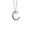 Collar con Colgante inicial C PDPAOLA Plata Baño Rodio | CO02-B76-U