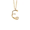 Collar con Colgante inicial E PDPAOLA Plata Baño de Oro 18K | CO01‑B78‑U