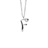 Collar con Colgante inicial F PDPAOLA Plata Baño Rodio | CO02-B79-U