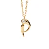 Collar con Colgante inicial P PDPAOLA Plata Baño de Oro 18K | CO01-B89-U