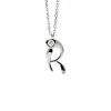 Collar con Colgante inicial R PDPAOLA Plata Baño Rodio | CO02-B91-U