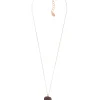 Collar Corazón PESAVENTO Polvere di Sogni Marrón Plata Baño Oro Rosa | WPLVE1754