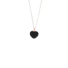 Collar Corazón PESAVENTO Polvere di Sogni Negro Plata Baño Oro Rosa | WPLVE1753