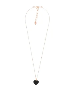 Collar Corazón PESAVENTO Polvere di Sogni Negro Plata Baño Oro Rosa | WPLVE1753