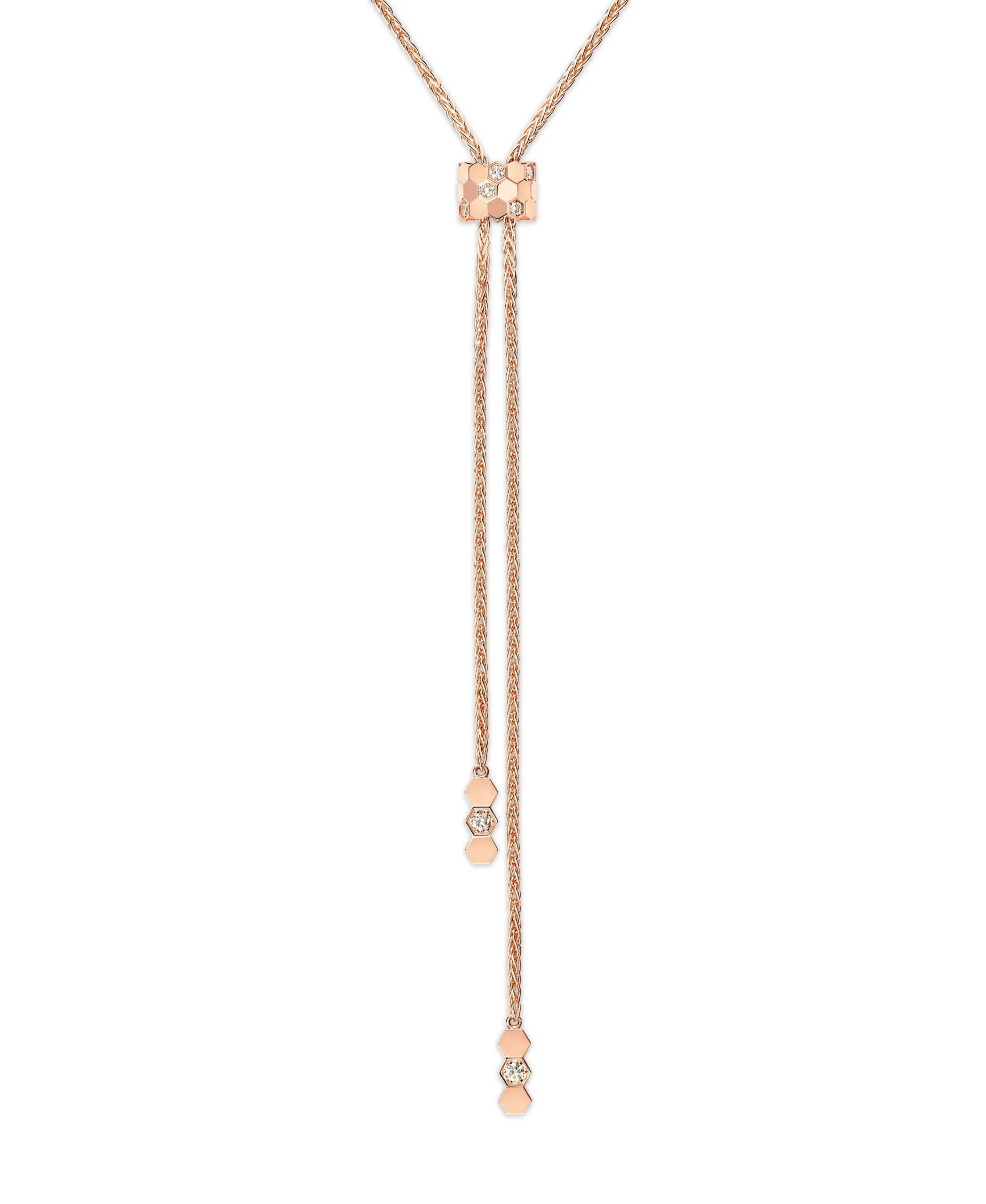 Collar Corbata Bee de Chaumet Oro Rosa 18K y Diamantes | 085201