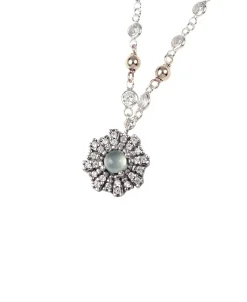 Collar DELCERRO Rayos Oro y Plata Espinela Cabujón | 10837