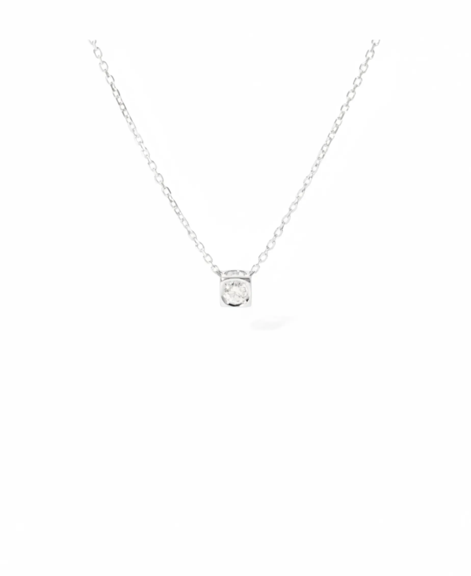 Collar Dinh Van Le Cube Diamant XS Oro Blanco | 608312