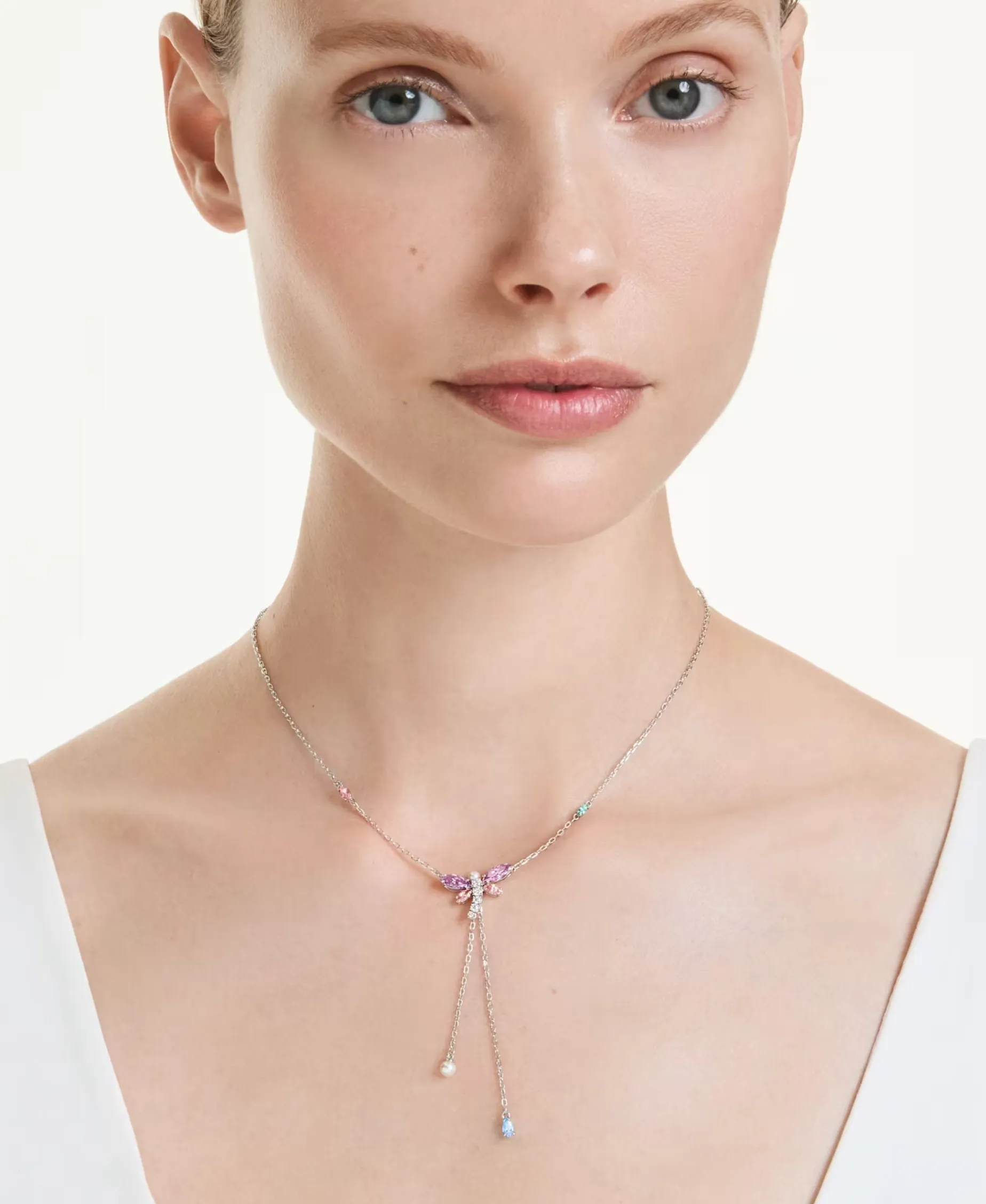 Collar en Y Libélula Ariana Grande x Swarovski Cristales Con Perlas y Circonita | 5749183