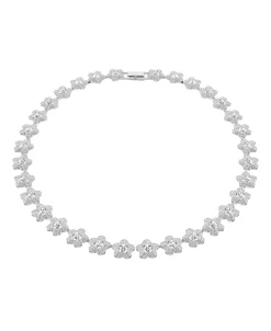 Collar Flor Ariana Grande x Swarovski Baño de Rodio Cristales | 5749179