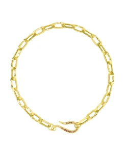 Collar Gargantilla Eslabones Marina García Plata Bañada en Oro | 90964GD