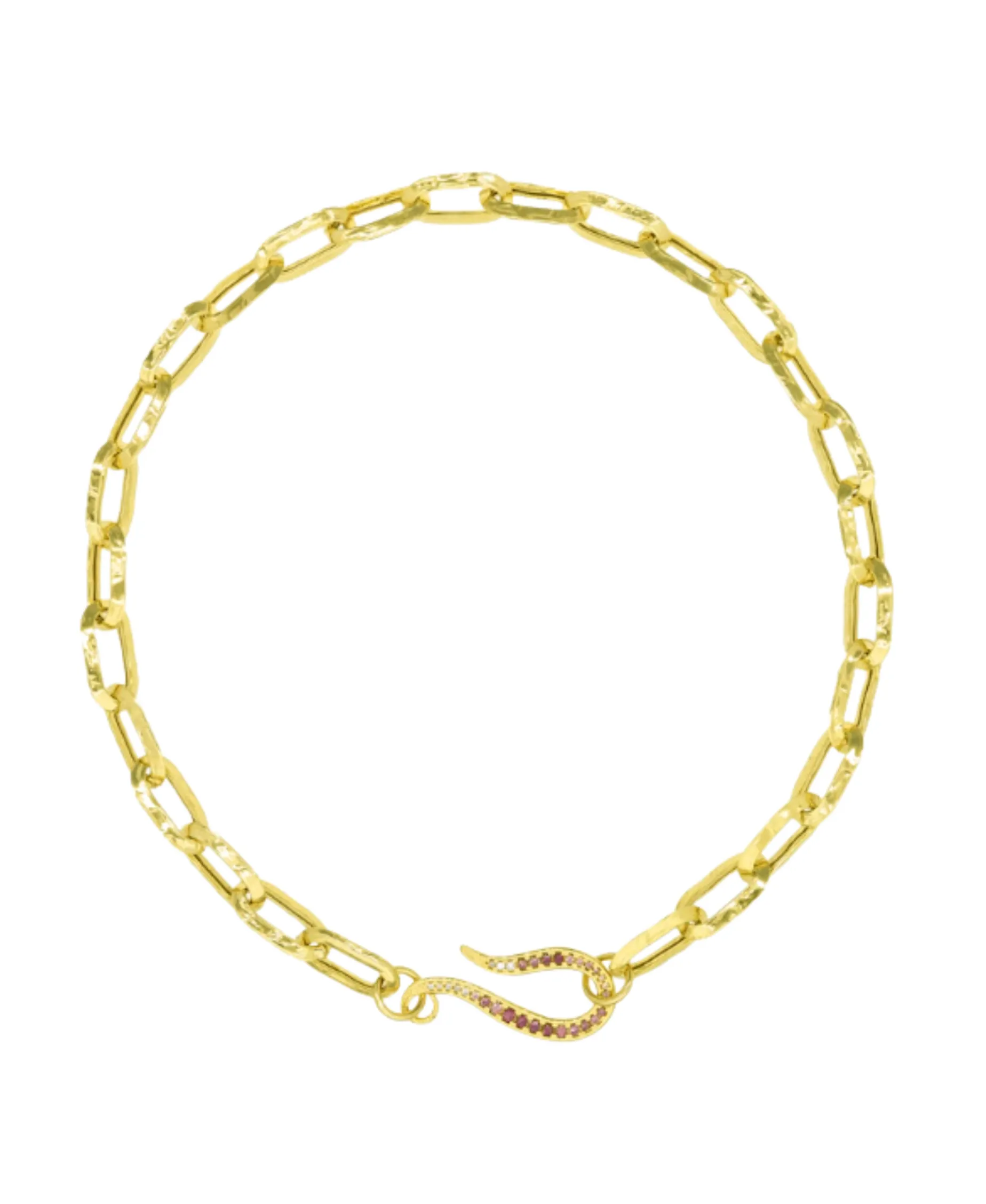 Collar Gargantilla Eslabones Marina García Plata Bañada en Oro | 90964GD