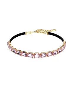 Collar Gargantilla Millenia SWAROVSKI Talla Octogonal Morado Baño Tono Oro | 5720486