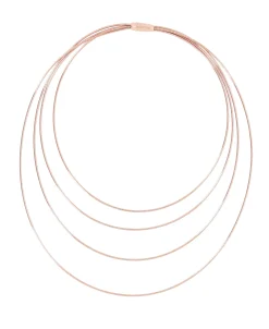 Collar Gargantilla Múltiple PESAVENTO DNA Plata Baño Oro Rosa | WDNAG745