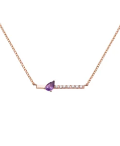 Collar Gold&Roses Herité Oro Rosa y Amatista | GR-571.3LB